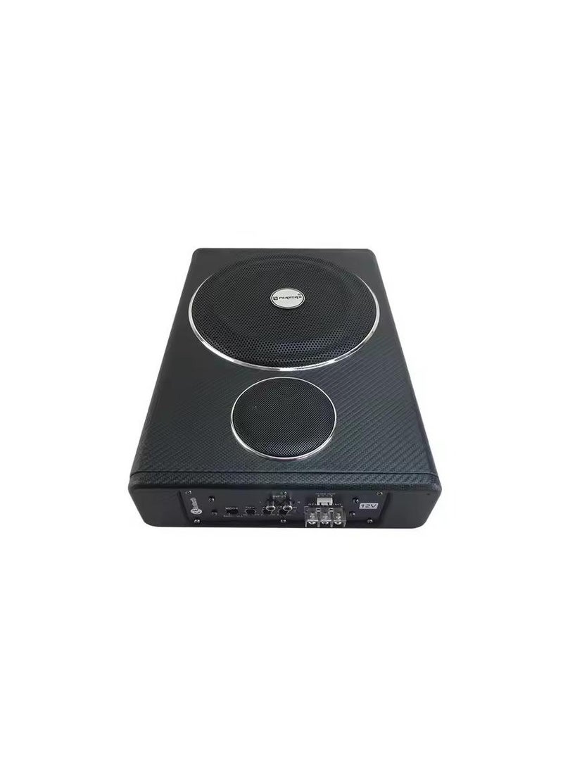 QPERTORS-Car Subwoofer, Active Car Subwoofer Suwbooni Wooden Material Model No. QP-H8BT with BT - Image 1