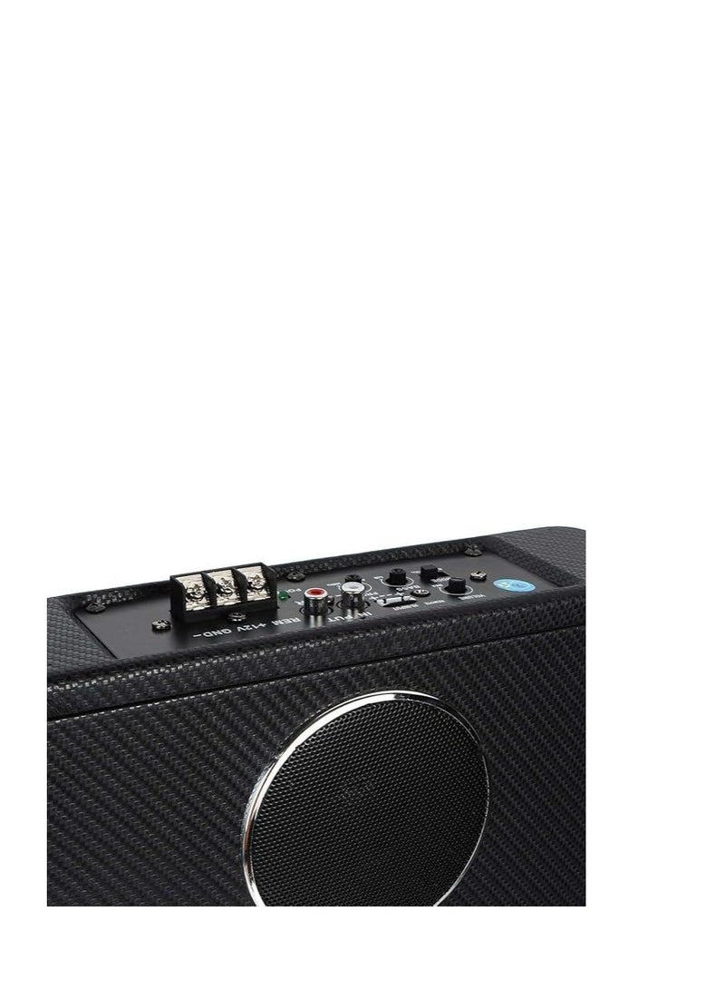 QPERTORS-Car Subwoofer, Active Car Subwoofer Suwbooni Wooden Material Model No. QP-H8BT with BT - Image 4