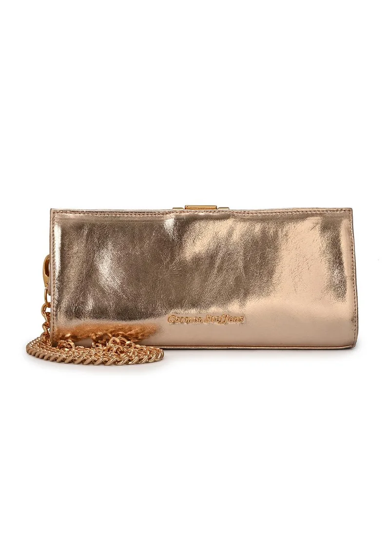 Carmen Steffens Gold Crossbody Bag Leather