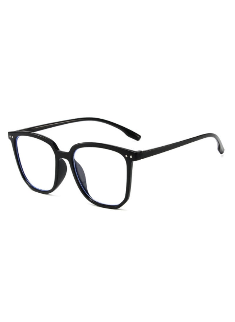 Urban Utility Blue Light Blocking Optical Eyeglasses - Stylish Oversized Square Frames, Clear Lens, Polarized. Top-rated Bluelight Protection for Reading, Work, & Screen Time. Vintage-Inspired, Lightweight Design.  - Image 2