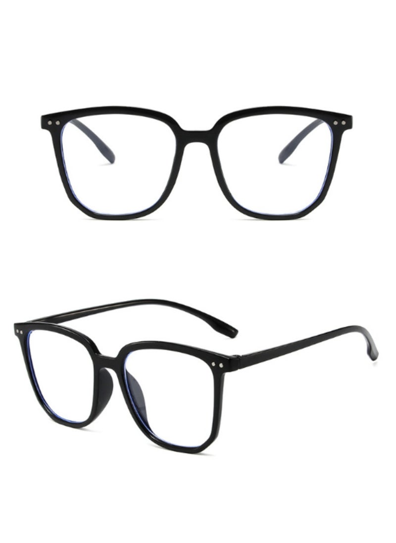 Urban Utility Blue Light Blocking Optical Eyeglasses - Stylish Oversized Square Frames, Clear Lens, Polarized. Top-rated Bluelight Protection for Reading, Work, & Screen Time. Vintage-Inspired, Lightweight Design.  - Image 1