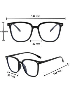 Urban Utility Blue Light Blocking Optical Eyeglasses - Stylish Oversized Square Frames, Clear Lens, Polarized. Top-rated Bluelight Protection for Reading, Work, & Screen Time. Vintage-Inspired, Lightweight Design.  - Image 3