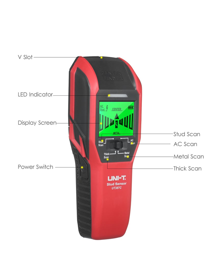 UNI-T - UNI-T Stud Finder Wall Scanner Stud Detector Digital Wall Detector Metal Detector AC Wire Detector - Image 1
