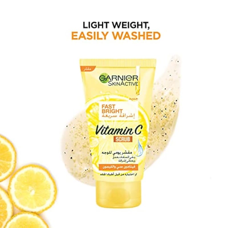 Garnier Fast Bright Vitamin C Daily Scrub – 50ml Skin Care - Image 3