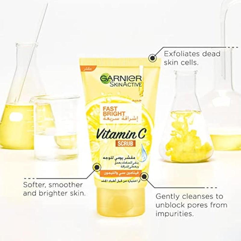 Garnier Fast Bright Vitamin C Daily Scrub – 50ml Skin Care - Image 5