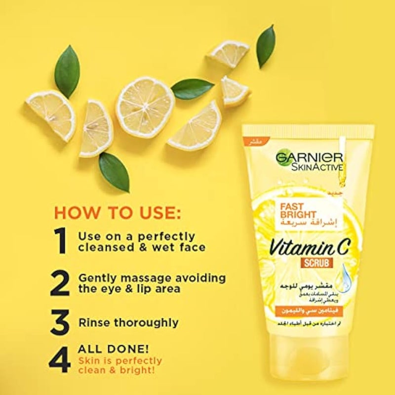 Garnier Fast Bright Vitamin C Daily Scrub – 50ml Skin Care - Image 4