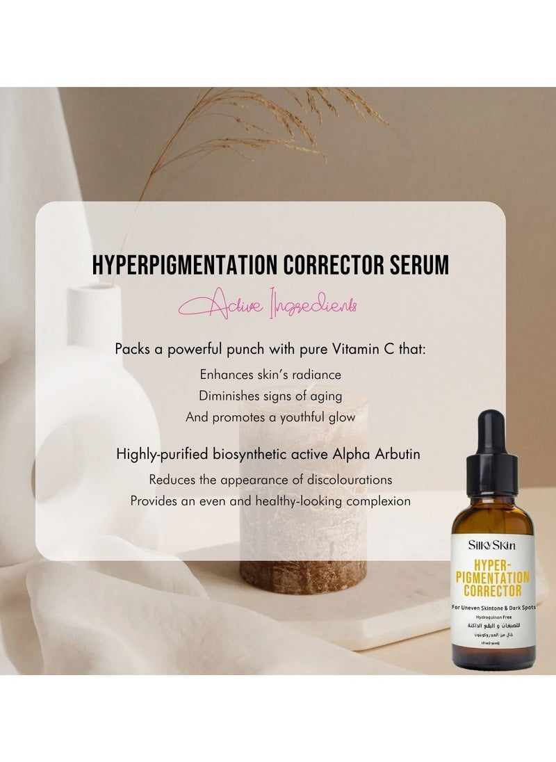 Hyperpigmentation Corrector Serum For Uneven Skin Tone and Dark Spots With Vitamin C and Alpha Arbutin 30 g