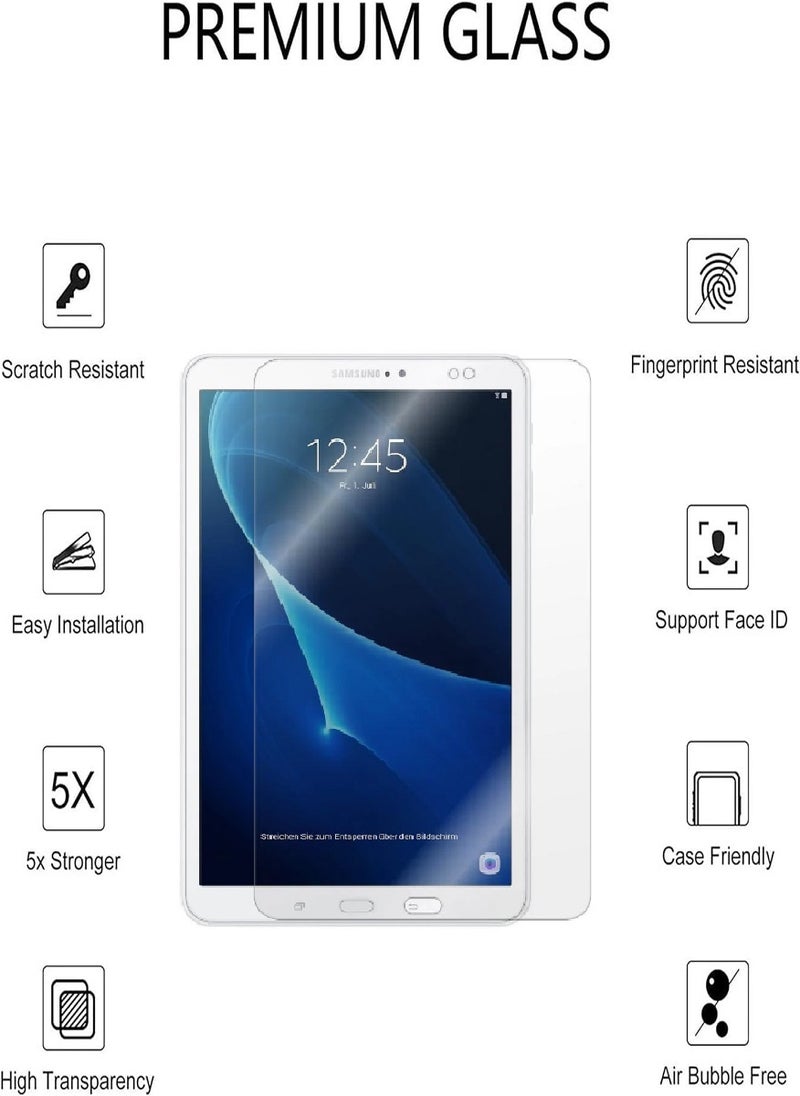 Tempered Glass Screen Protector Clear Designed For Samsung Galaxy Tab A 10.1 (2016) Full Screen Coverage And Bubble Free - Image 2