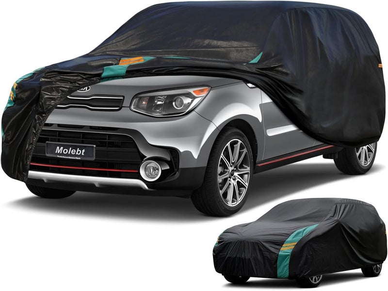 Molebt Compact SUV Car Cover Waterproof All Weather, Universal Fit for Kia Soul, Subaru Crosstrek, Honda HR-V, Nissan Kicks, etc. Rain Winter Sun Protection. (Length: 171"-181") - Image 1