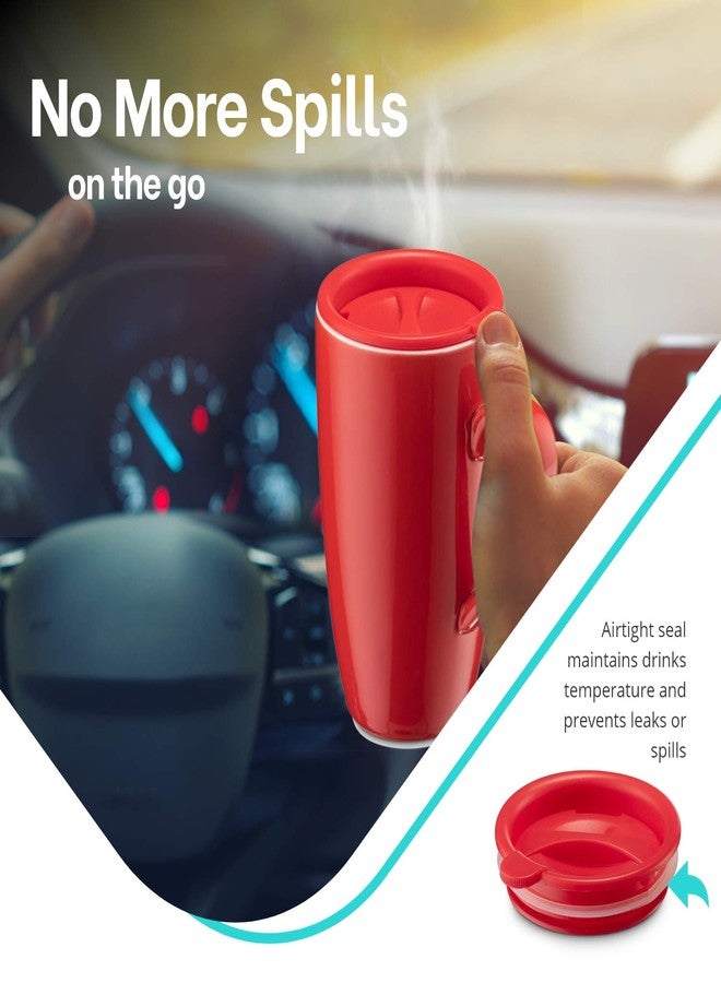MITBAK 6-Pack Ceramic Coffee Mug Set with Lids (16-Ounce) | Large Red Tumbler Mugs Great for Taking Your Coffee & Tea To-Go | Large Insulated Mug Set Excellent Choice for Camping, Travel & Office - Image 4