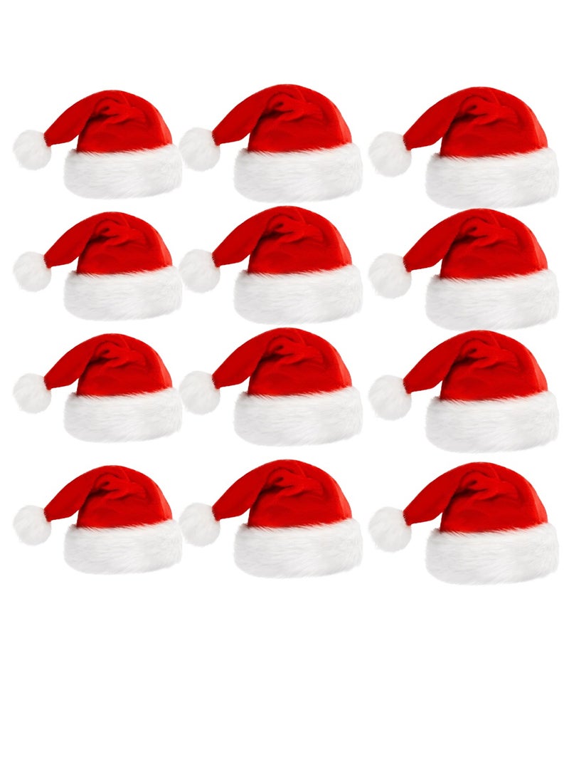Vitacelli 12Pcs Christmas Santa Hat Red - Image 1