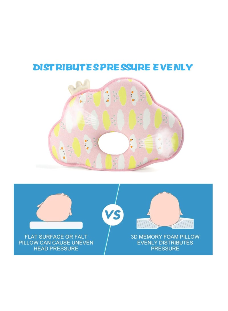 SOLARAE Upgrade Soft and Cozy Baby Pillow Prevents Flat Head and Shapes Infant's Head, Baby Head Pillow (CLOUD2) - Image 4