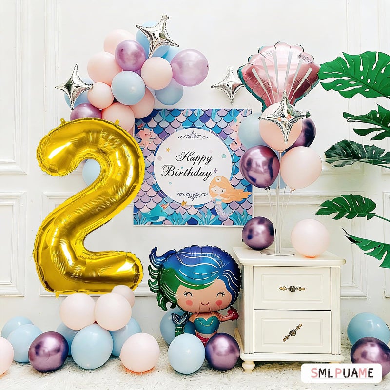 Smlpuame 40 inch Number Balloon 0-9 Gold Large Number 2 Balloons,Digital Balloons for Birthday Party Celebration Decorations Supplies, Helium Foil Number Balloons for Wedding Anniversary - Image 3