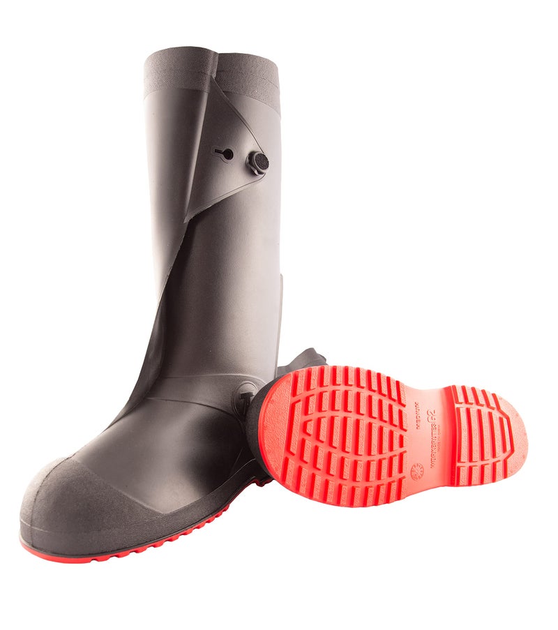 TINGLEY - 45851.XL Tingley-45851 Workbrutes G2 - PVC Overshoe - 17" Ht. - Black Upper - Red Sole - Cleated Outsole - Image 2