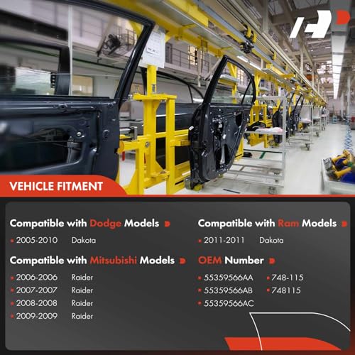 A-Premium Power Window Regulator with Motor Compatible with Dodge Dakota 2005-2010 & Mitsubishi Raider 2006-2009 & Ram Dakota 2011, Front Right Passenger Side - Image 3