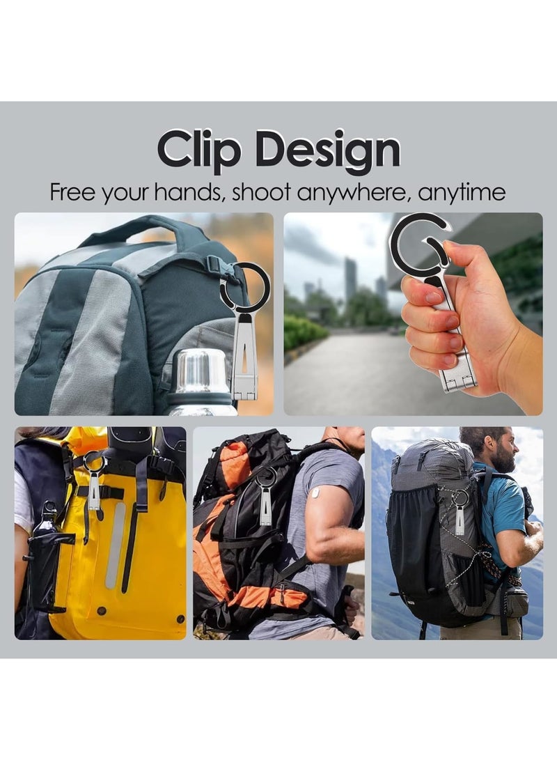 SYOSI Magnetic Phone Tripod Stand for iPhone 12/13/14/15/16, Foldable Portable Stand for Desk or Travel, Compact Pocket Tripod, Selfie Stick Handle Grip, Stable Shots & Hands-Free Use, Silver - Image 5