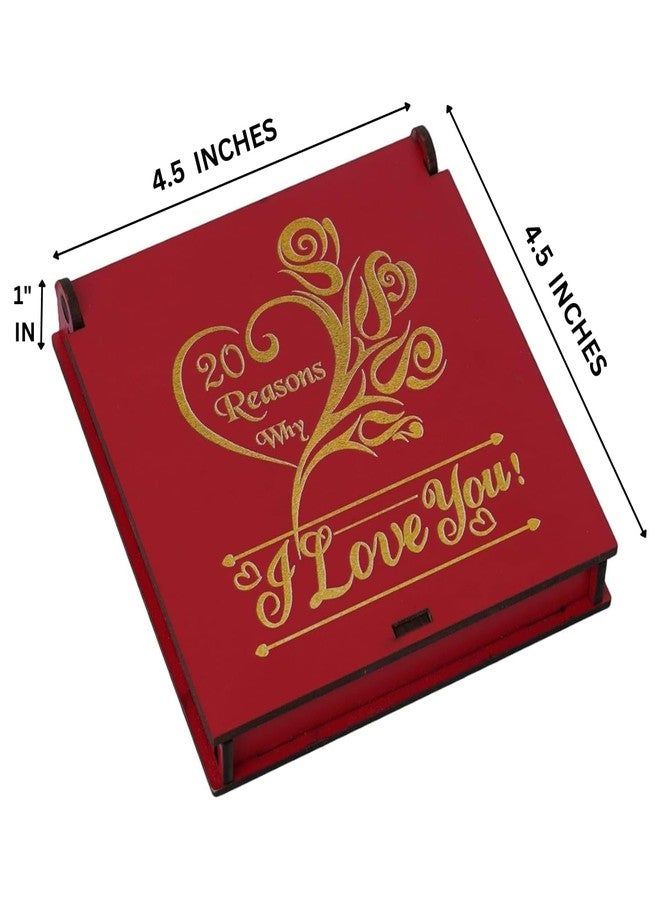 Webelkart Premium 20 Romantic Reasons Why I Love You Message Wooden Box for Valentine's Day - Gift for Couples, Girlfriend - Image 2