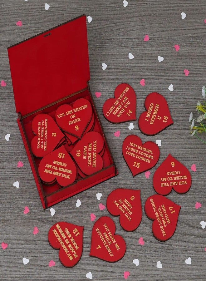 Webelkart Premium 20 Romantic Reasons Why I Love You Message Wooden Box for Valentine's Day - Gift for Couples, Girlfriend - Image 1