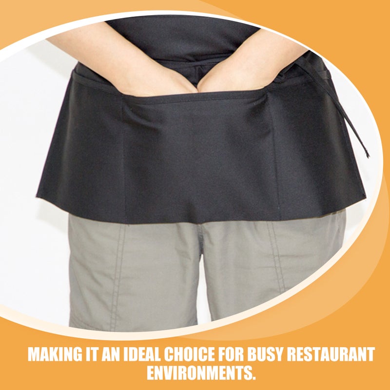 Server Waist Apron Made from Durable Polyester for Busy Restaurant Environments - Image 4