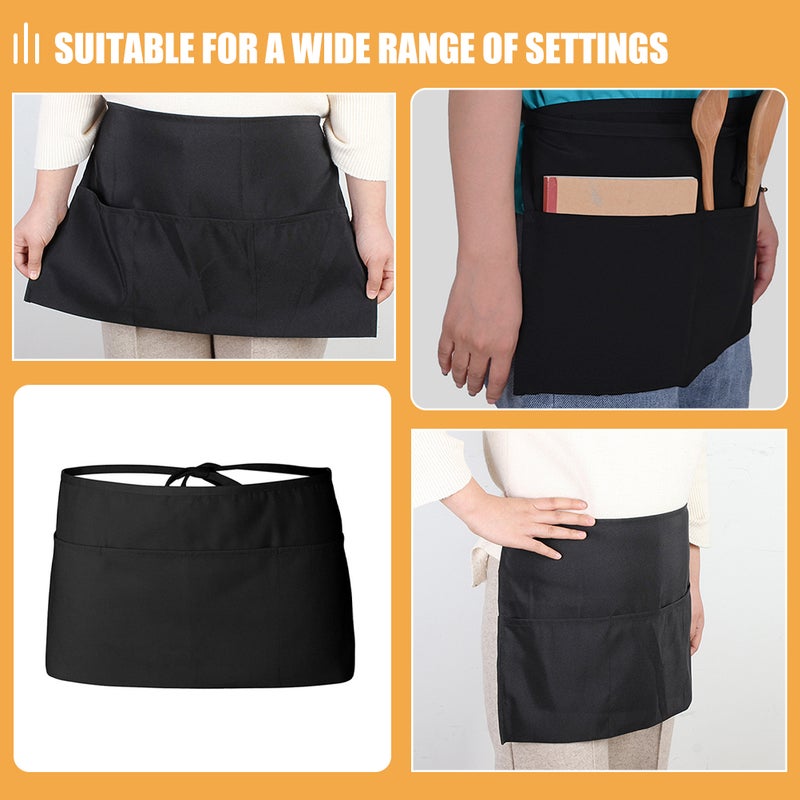 Server Waist Apron Made from Durable Polyester for Busy Restaurant Environments - Image 3