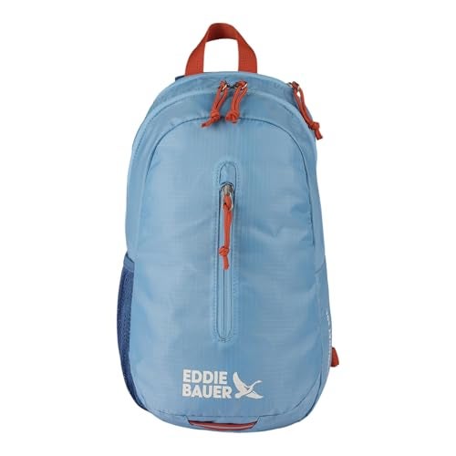 Eddie Bauer Stowaway Packable Sling Bag Foldable Travel Outdoor Lightweight Compact Everyday Carry Ripstop Nylon 10L Coast Blue - Image 1