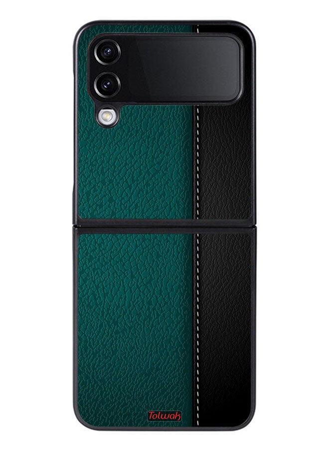 Tolwak Samsung Galaxy Z Flip 4 Protective Case Cover Leather Pattern - Image 1