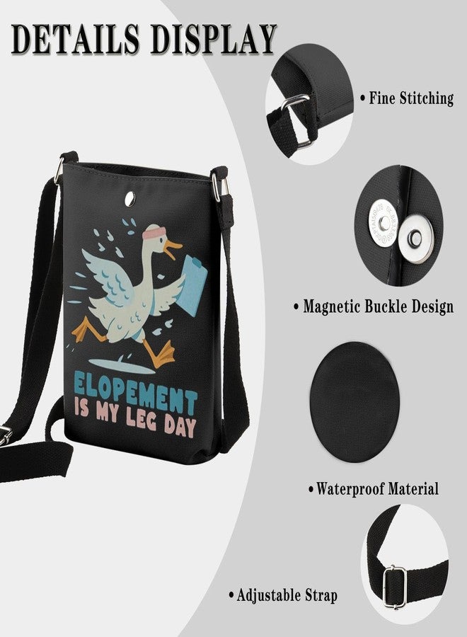 GJTIM Autism Mom Gift Special ED Teacher Therapy Gift Duck Goose Lover Present Elopement Is My Leg Day Crossbody Bag (Elopement CB) - Image 5