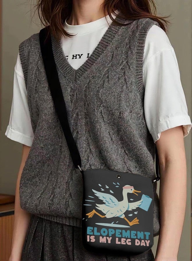 GJTIM Autism Mom Gift Special ED Teacher Therapy Gift Duck Goose Lover Present Elopement Is My Leg Day Crossbody Bag (Elopement CB) - Image 2