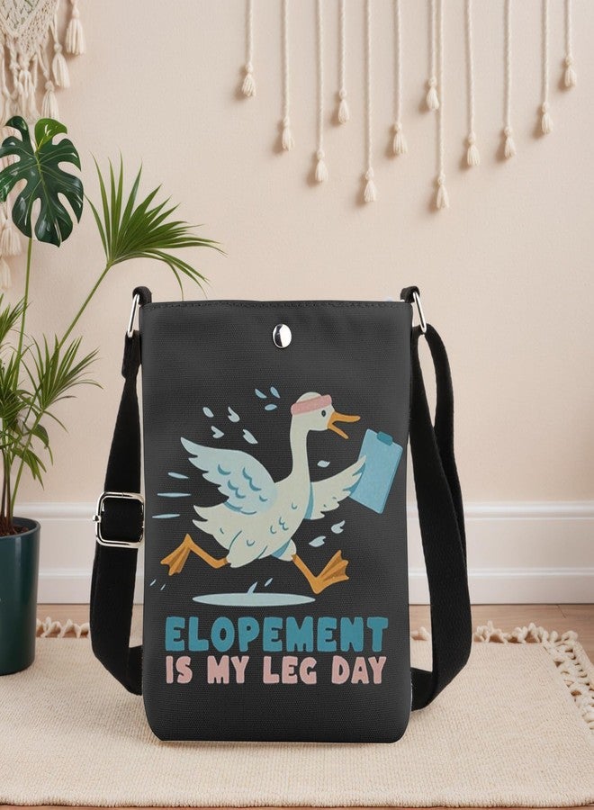 GJTIM Autism Mom Gift Special ED Teacher Therapy Gift Duck Goose Lover Present Elopement Is My Leg Day Crossbody Bag (Elopement CB) - Image 3