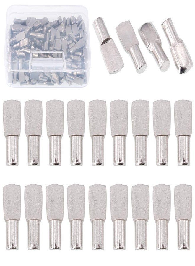 Glarks 150-Pieces 5mm Shelf Support Pegs Pins Spoon Shape Cabinet Furniture Shelve Support - Nickel Plated - Image 1