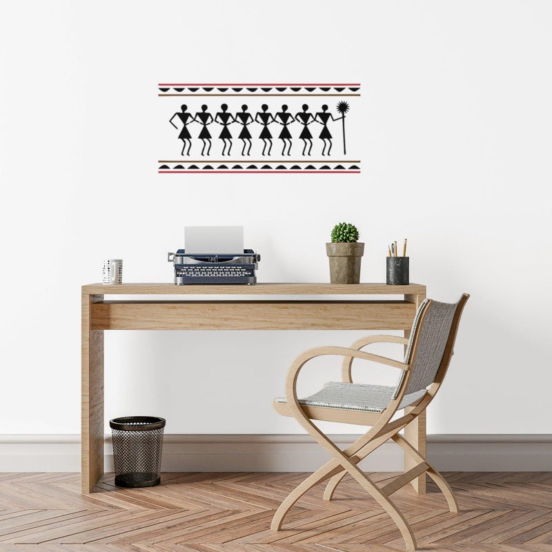 SWAGSTATION Tribal Dance Warli Art Stencil - 6x6 Inches 2 Reusable DIY Stencils for Painting on Canvas and Wall - Craft Stencil - Image 3
