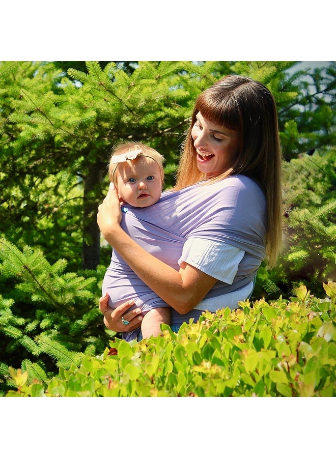 Diono We Made Me Flow, Super Stretchy, Cool & Comfortable Baby Carrier for Infants from 3.6-15.9 kg, Lavender - Image 2
