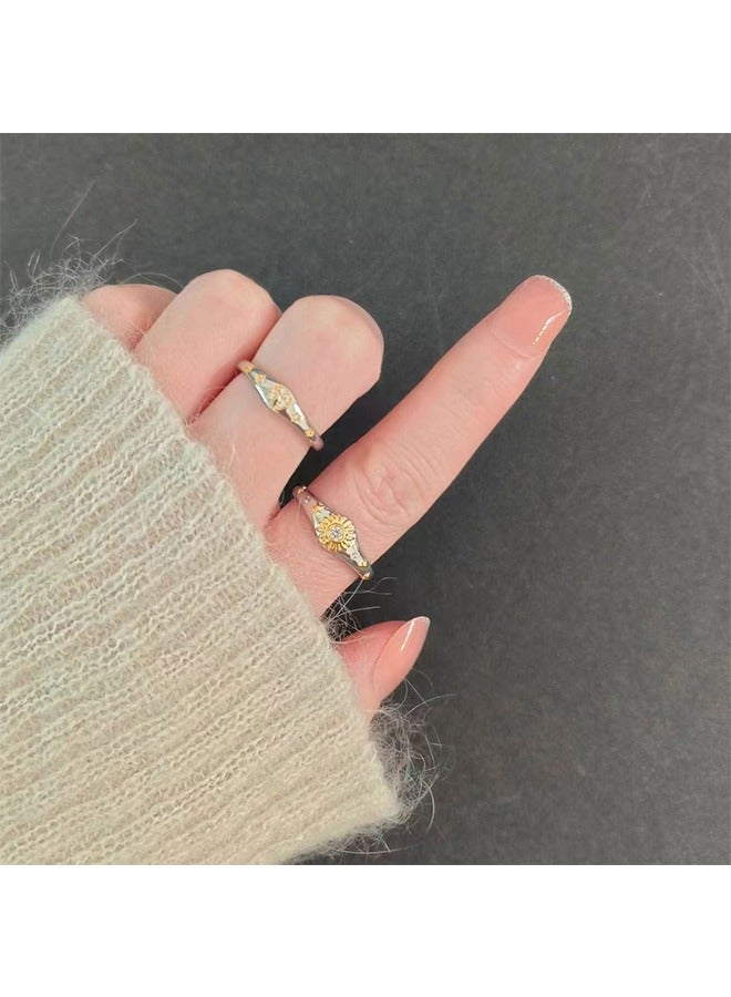 Beyond Sun Couples Promise Rings, Anti Fading Titanium Engagement Ring, Suitable As A Couple Gift and Wedding Ring (Silver) - Image 5