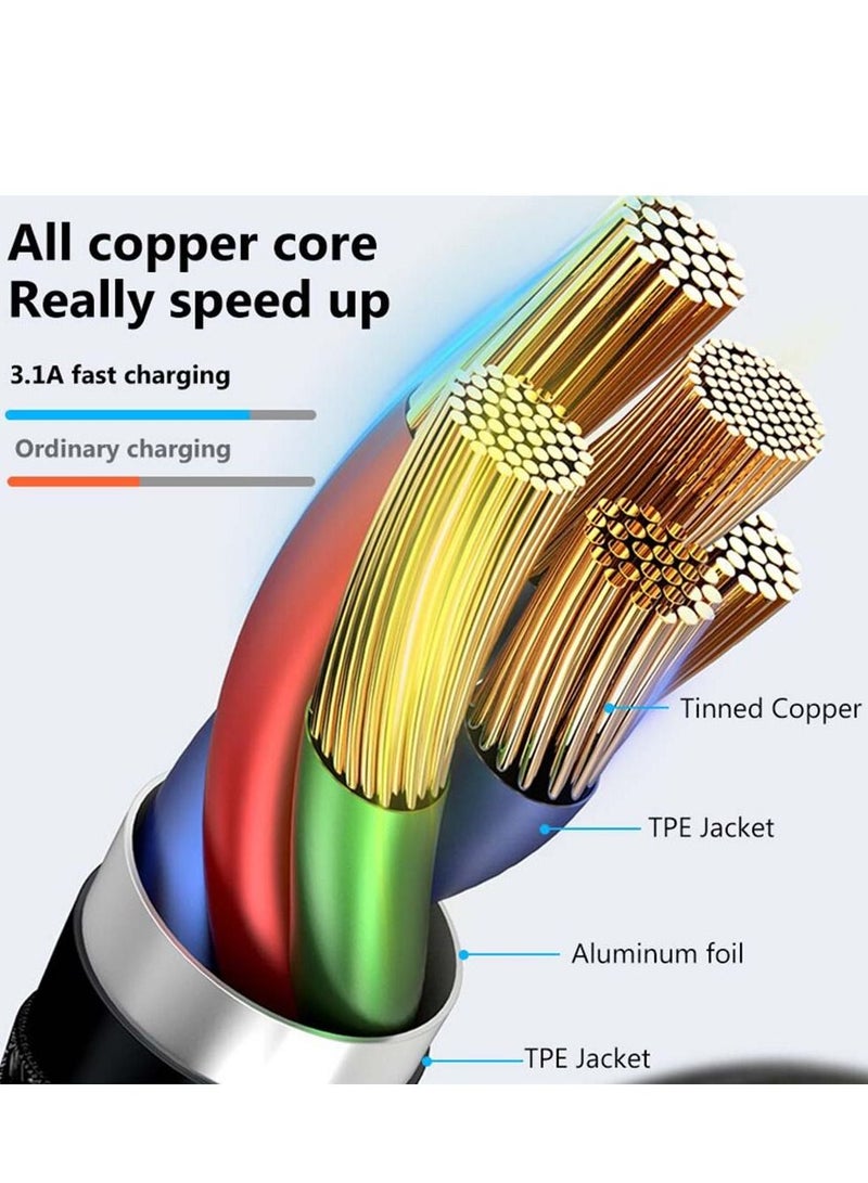 Brave كابل USB BRAVE 66W نوع C إلى C مضفر من النايلون متين للشحن السريع ونقل البيانات (1.2م/4قدم) مصنوع من سبائك الألمنيوم لمتانة طويلة، آمن وموثوق، مرن باللون الأسود - Image 4