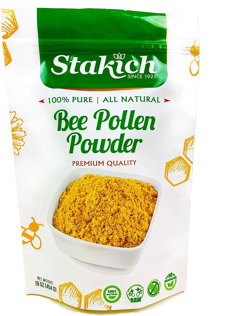 Stakich 100% Pure Natural Bee Pollen Powder - 0.5kg Premium Quality - Image 1