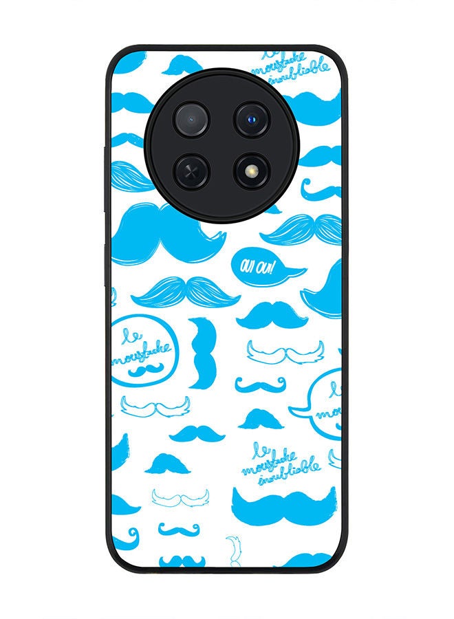 Stylizedd Rugged Black edge case for Huawei Nova Y91 4G  Huawei Enjoy 60X, Slim fit Soft Case Flexible Rubber Edges Anti Drop TPU Gel Thin Cover -  Le Moustache - Image 1