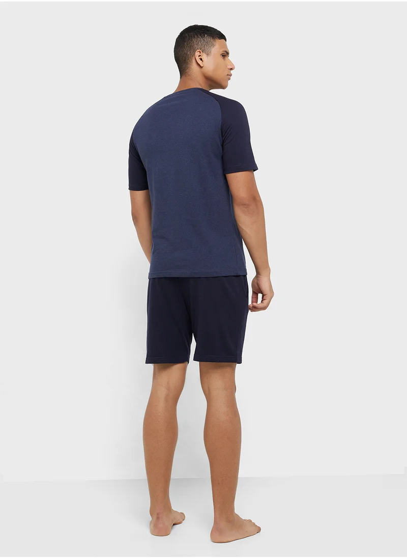 سفنتي فايف Nightwear T-Shirt & Shorts Set