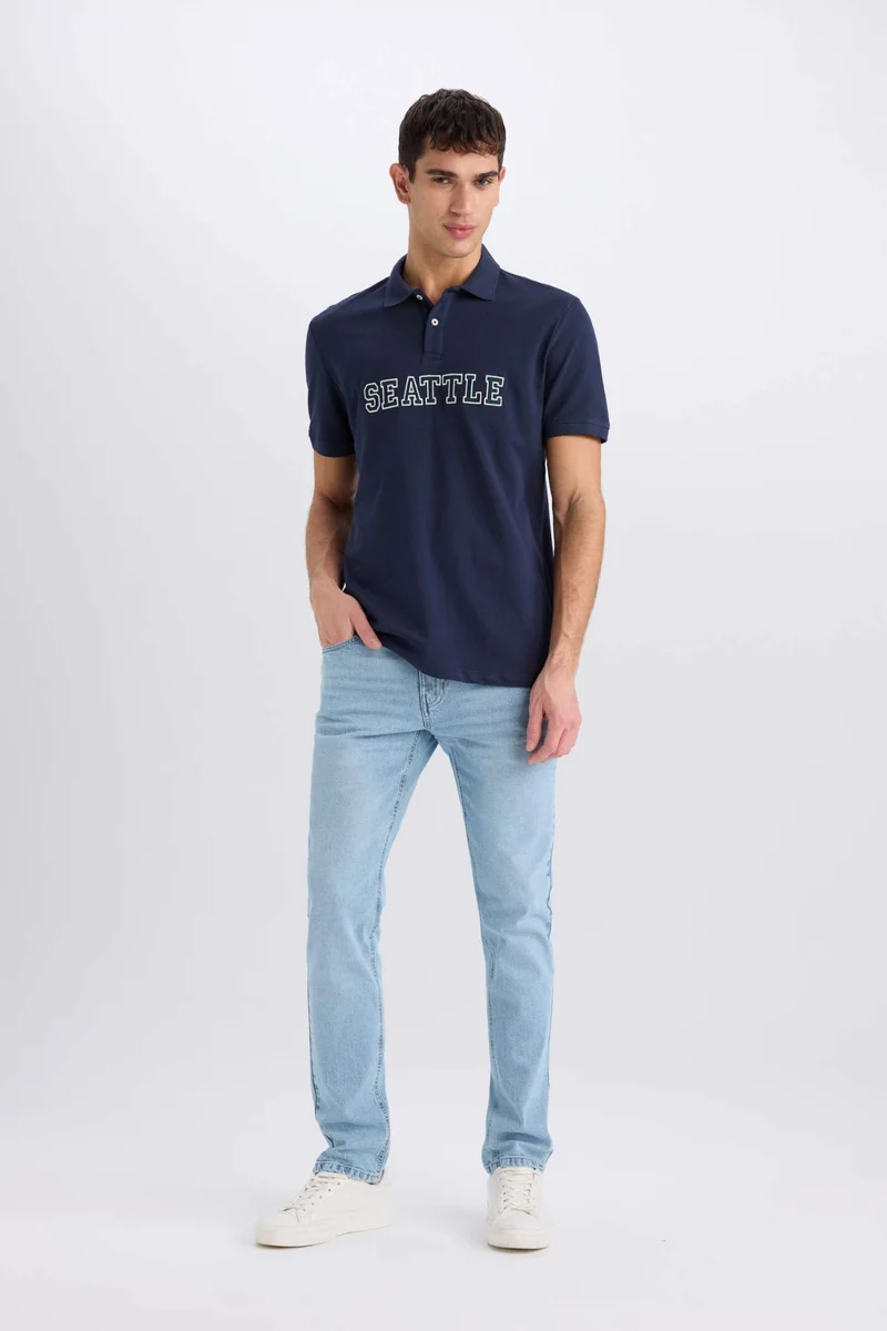 DeFacto Regular Fit Polo Collar Short Sleeve Polo T-Shirt