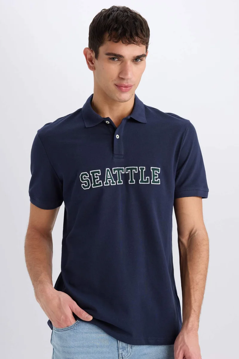DeFacto Regular Fit Polo Collar Short Sleeve Polo T-Shirt