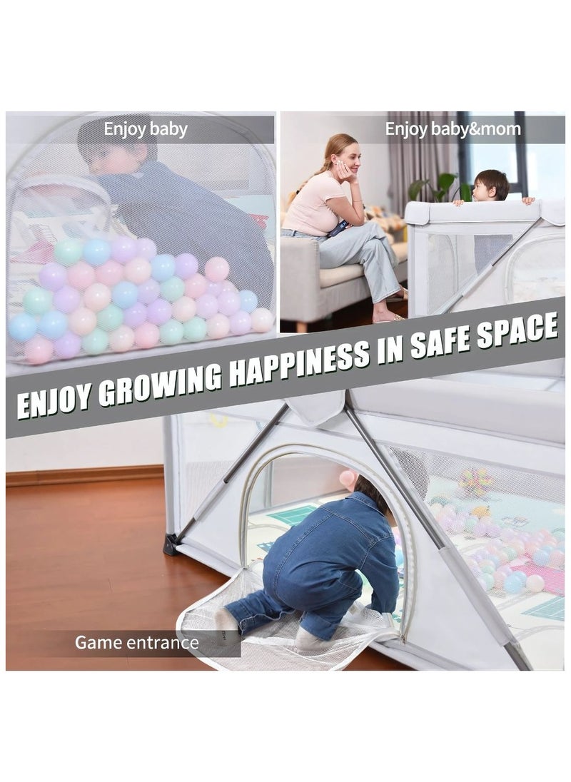 Baby Life Baby Playpen Extra Large Play Yard Indoor Outdoor Kids Activity Center w/ Gate 150*150*68CM  - Image 5