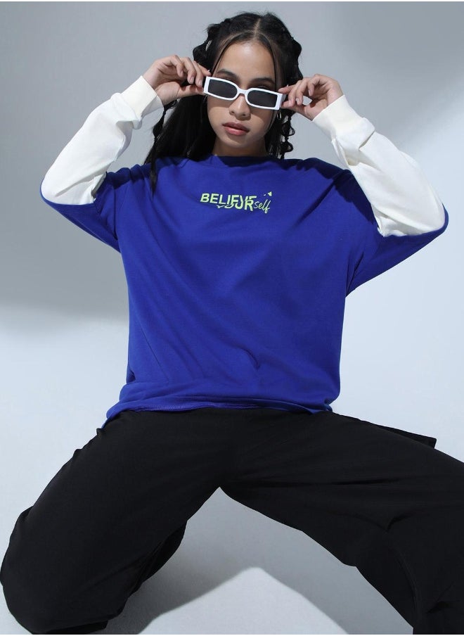 Hubberholme Women Blue T-Shirts - Classic and Versatile for Casual Style  - Image 1