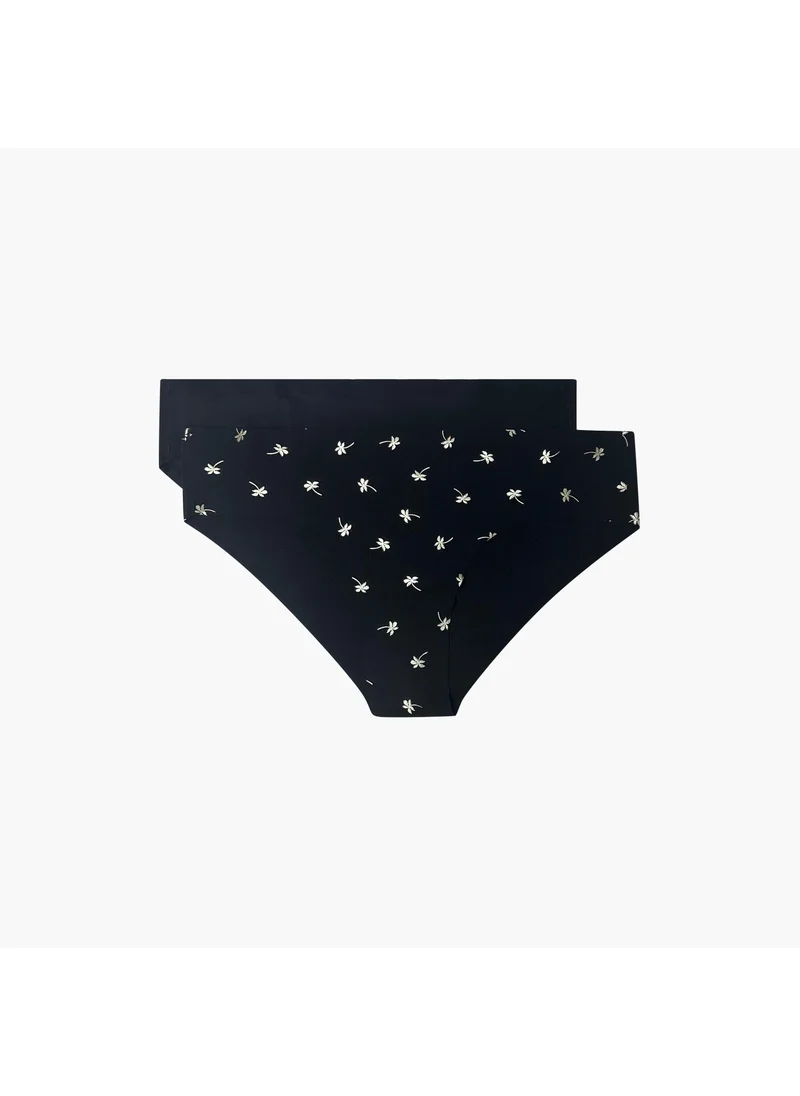 أدريا Set of 2 - Aadaraya Printed Bikini Brief with Elasticated Waistband