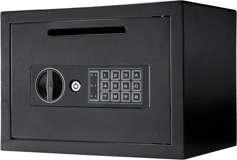 Barska AX11934 Compact 057 Cubic Ft Digital MultiUser Keypad Security Business Depository Drop Safe with Front Load Drop Box for Money Cash  Mail Lock Box - Image 1