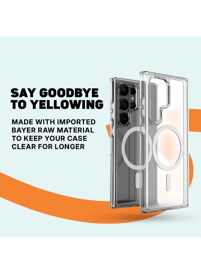 FITIT حافظة هاتف سامسونج S25 ألترا المغناطيسية – رفيعة ومضادة للصدمات مع 36 مغناطيس من فئة N52، مقاومة للخدوش ومضادة للاصفرار، متوافقة مع الشحن اللاسلكي – fitit - Image 4