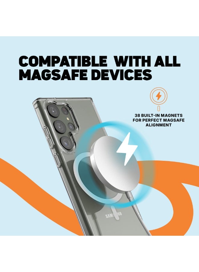 FITIT حافظة هاتف سامسونج S25 ألترا المغناطيسية – رفيعة ومضادة للصدمات مع 36 مغناطيس من فئة N52، مقاومة للخدوش ومضادة للاصفرار، متوافقة مع الشحن اللاسلكي – fitit - Image 3