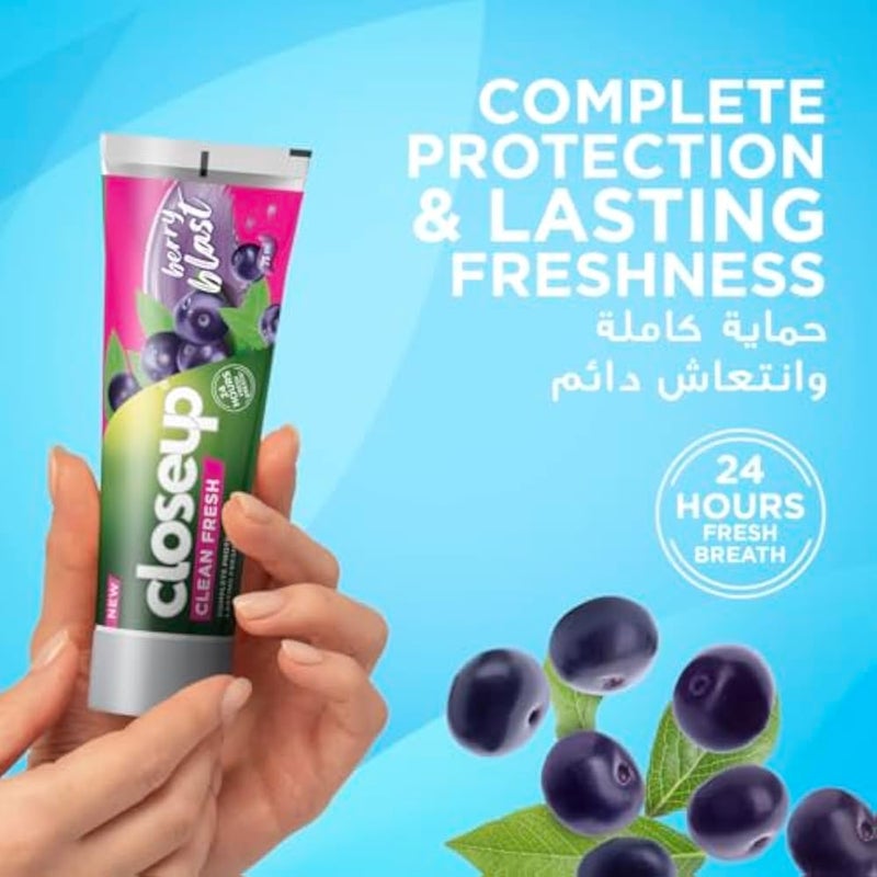Close Up Closeup Clean Fresh Toothpaste, Berry Blast, complete protection & lasting freshness, 75ml - Image 5