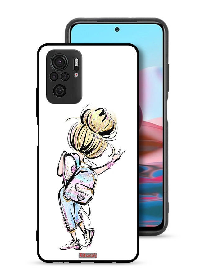 Tolwak Xiaomi Redmi Note 10S Protective Case Cover Back To School Girl Art - Image 1