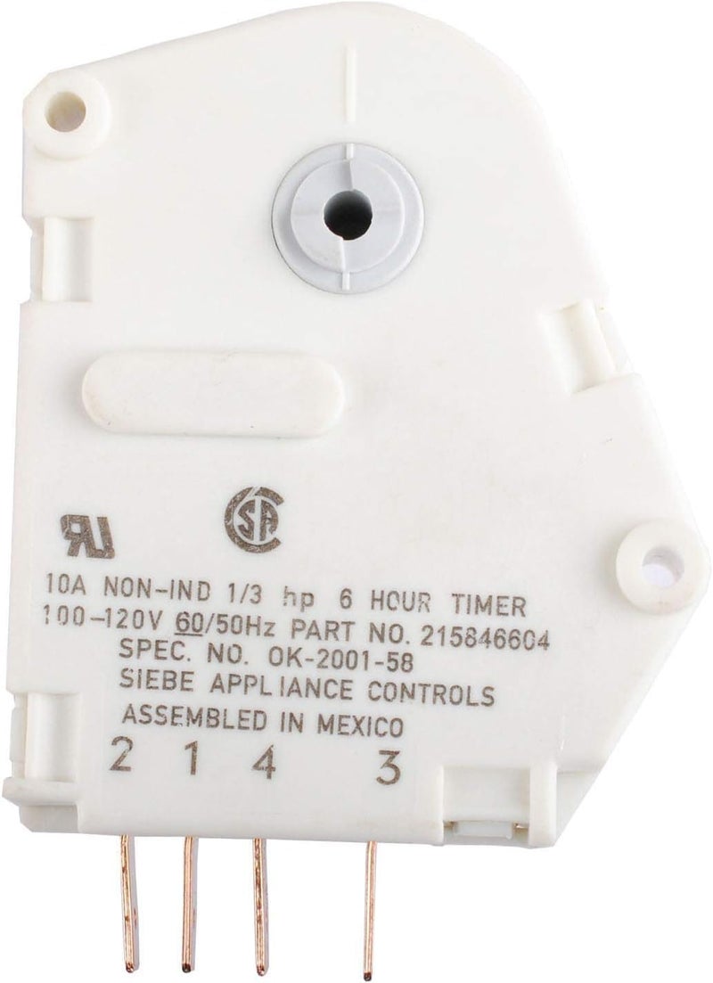 Ketofa AP2592907 Refrigerators Defrost Timer for Frigidaire,120V 6 Hour 21 Minutes 215846604 Timer Fits Fridge and Freezers by - Image 1