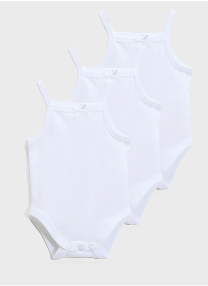 ريبلز مع نمشي Girls 3-Pack Strappy Bodysuit