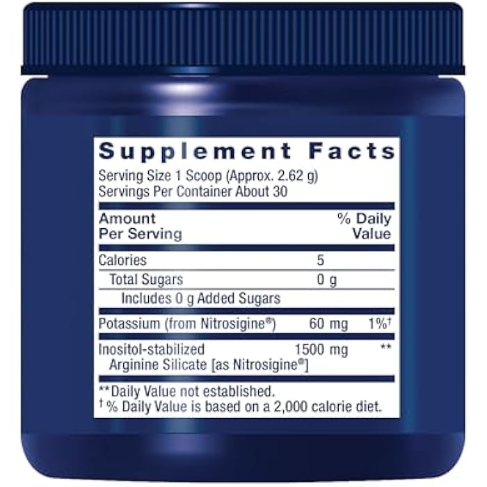 Life Extension NitroVasc™ Boost, Blood Flow Supplement, Nitric Oxide Support, Heart Health, Cardiovascular Support, L-arginine, Gluten-Free, Non-GMO, Vegetarian, 1 Scoop, 30 Servings - Image 2